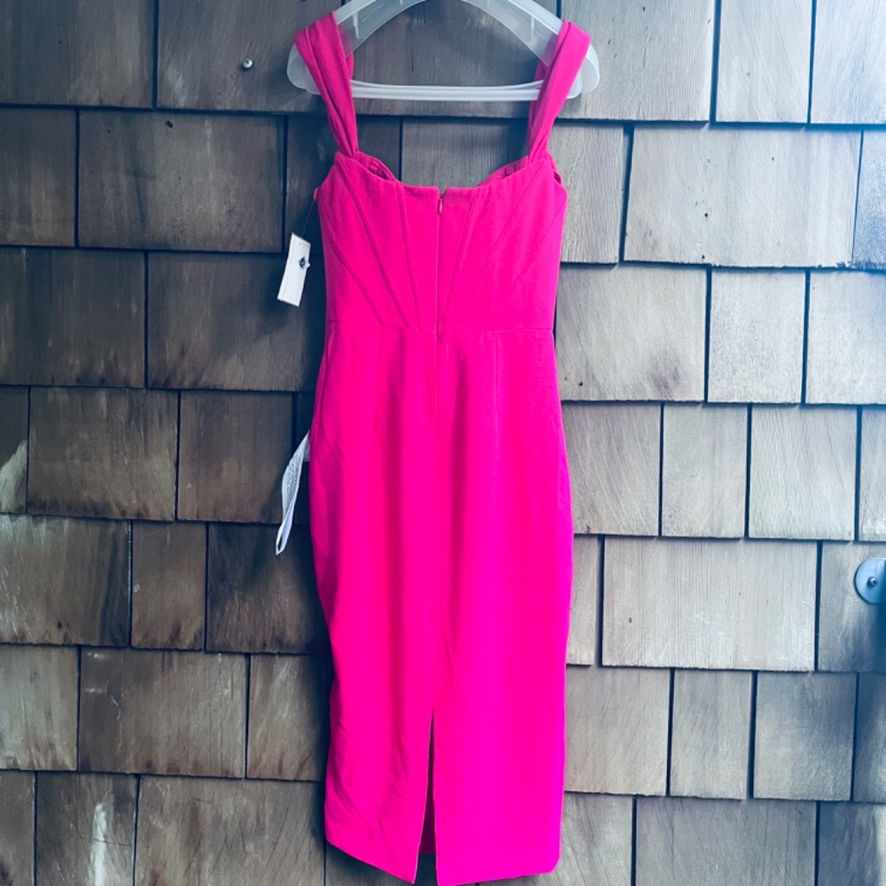 Dress the Population Vickie Bodycon Midi Dress Drape Off-the-shoulder Size S - Picture 11 of 16